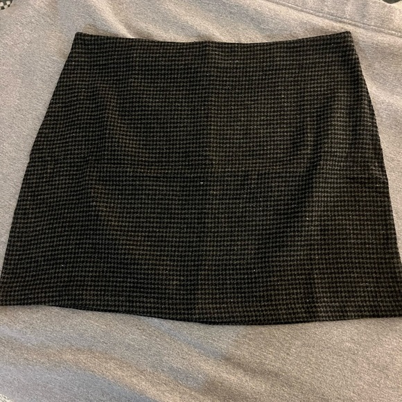 SHEIN Women's Houndstooth Print Zipper Back Pencil High Waist Mini Skirt sz XL - Picture 2 of 3